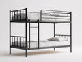 Lits superposés - acier - 205x100x175 cm - noir - style moderne avec échelle intégrée