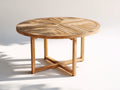 Table de jardin - Bois - 110x110x74 cm - Bois doré - Style géométrique naturel