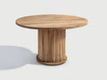Table de jardin - Bois - 128x128x76 cm - Bois naturel - Style rustique contemporain