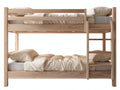 Lits superposés - bois massif - 205x100x175 cm - bois naturel - style scandinave avec échelle intégrée