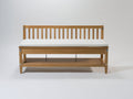 Banc de jardin - Bois-Tissu - 124x58x86 cm - Marron clair-Blanc - Style naturel contemporain